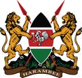 Coat of arms of the Republic of Kenya Royalty Free Stock Photo