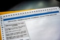 Official democratic primary election ballot form