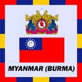 Official ensigns, flag and Myanmar Burma