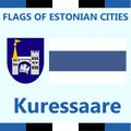 Official Flag of Estonian city Kuressaare