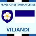 Official Flag of Estonian city Viljandi