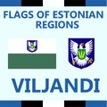 Official Flag of Estonian region Viljandi