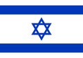Official Flag of Israel - rightly colors. Israeli flag in the national colors with David star. Vector illustration blue