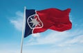 official flag of Norman, Oklahoma untied states of America at cl