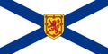 Official flag of Nova Scotia. Province of Canada. Illustration Royalty Free Stock Photo
