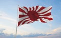 official flag of War Imperial Army 1868 1945, Japan at cloudy sk Royalty Free Stock Photo