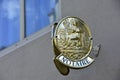 Official french notary sign fixed on the facade of a notaries office building, France Royalty Free Stock Photo