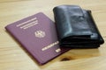 German Reisepass Passport with Wallet