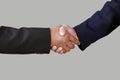 Official handshake. Two men in suits shaking hands Royalty Free Stock Photo