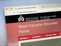 Official homepage of The Royal Canadian Mounted Police - RCMP Royalty Free Stock Photo