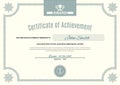 Official light green certificate of a4 format with green guilloche border. Official simple blank