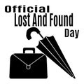 Official Lost And Found Day, Idea for poster, banner, flyer or postcard