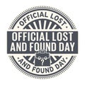 Official Lost and Found Day, rubber stamp