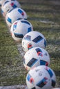 Official match balls of the UEFA EURO 2016 (Adidas Beau Jeu) Royalty Free Stock Photo