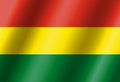 The official national flag of Bolivia.Vector.3D illustration.Highly detailed flag of Bolivia,with official proportions and color