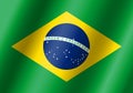 The official national flag of Brazil.Vector.3D illustration.Highly detailed flag of Brazil,with official proportions and color