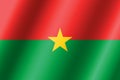 The official national flag of Burkina Faso.Vector.3D illustration.Highly detailed flag of Burkina Faso,with official proportions