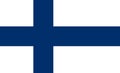 Official national flag of Finland. Flag of the Republic of Finland with correct proportions and colors. White rectangle with blue Royalty Free Stock Photo