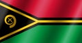 The official national flag of Vanuatu.Vector.3D illustration.Highly detailed flag of Vanuatu,with official proportions and color