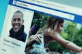 Barack Obama facebook page Royalty Free Stock Photo