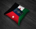 Official passport of Jordan with Jordanian Flag Pillow