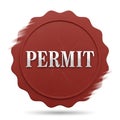 Official permit stamp seal certificate approval document authorization badge Royalty Free Stock Photo