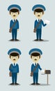 Official Postman set In Uniform Royalty Free Stock Photo