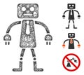 Official Robot Polygonal Web Vector Mesh Illustration Royalty Free Stock Photo