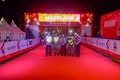 The official security team taking pictures infront of the start line, Borobudur Marathon 2022