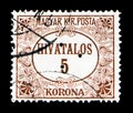 Official Stamp, triangular punching, serie, circa 1922