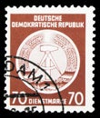 Official Stamps for Administration Post B II and III, Hammer and Compass Typography serie, circa 1954