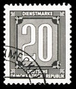 Official Stamps for Administration Post A ZKD I Reprint, Digits serie, circa 1956