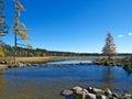 Official start of the Mississippi River at Lake Itasca State Park, Minnesota Royalty Free Stock Photo