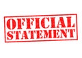 OFFICIAL STATEMENT Royalty Free Stock Photo
