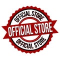 Official store label or sticker