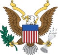 Coat of arms of the United States of America Royalty Free Stock Photo