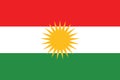 Official vector flag of Iraqi Kurdistan autonomous region