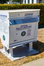 Santa Barbara, California. August 13 2022 - Voting ballet drop box