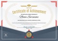 Official white certificate with dark triangle design elements. Business clean modern design