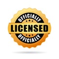 Officially licensed gold seal Royalty Free Stock Photo