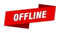 offline banner template. offline ribbon label. Royalty Free Stock Photo