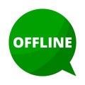 Offline, Green Speech Bubble