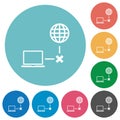 Offline laptop flat round icons Royalty Free Stock Photo