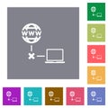 Offline laptop square flat icons Royalty Free Stock Photo