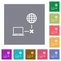 Offline laptop square flat icons Royalty Free Stock Photo