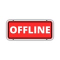 Offline sign, icon, button