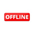 Offline sign, icon, button