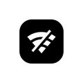 Offline wifi icon vector. Failure wireless network sign symbol