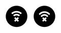 Offline, wifi network disconnected icon vector