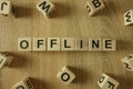 Offline word from wooden blocks